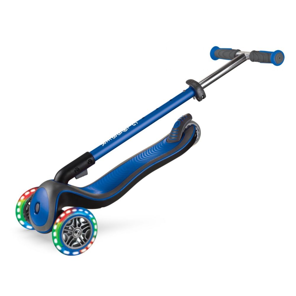 Trotineta pliabila, Globber, Elite Deluxe Lights, Albastru