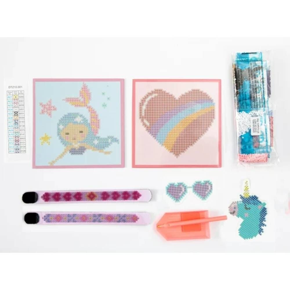 Set creativ 6 In 1, Diamond Dotz, Sirena, Pictura cu diamante | Noriel