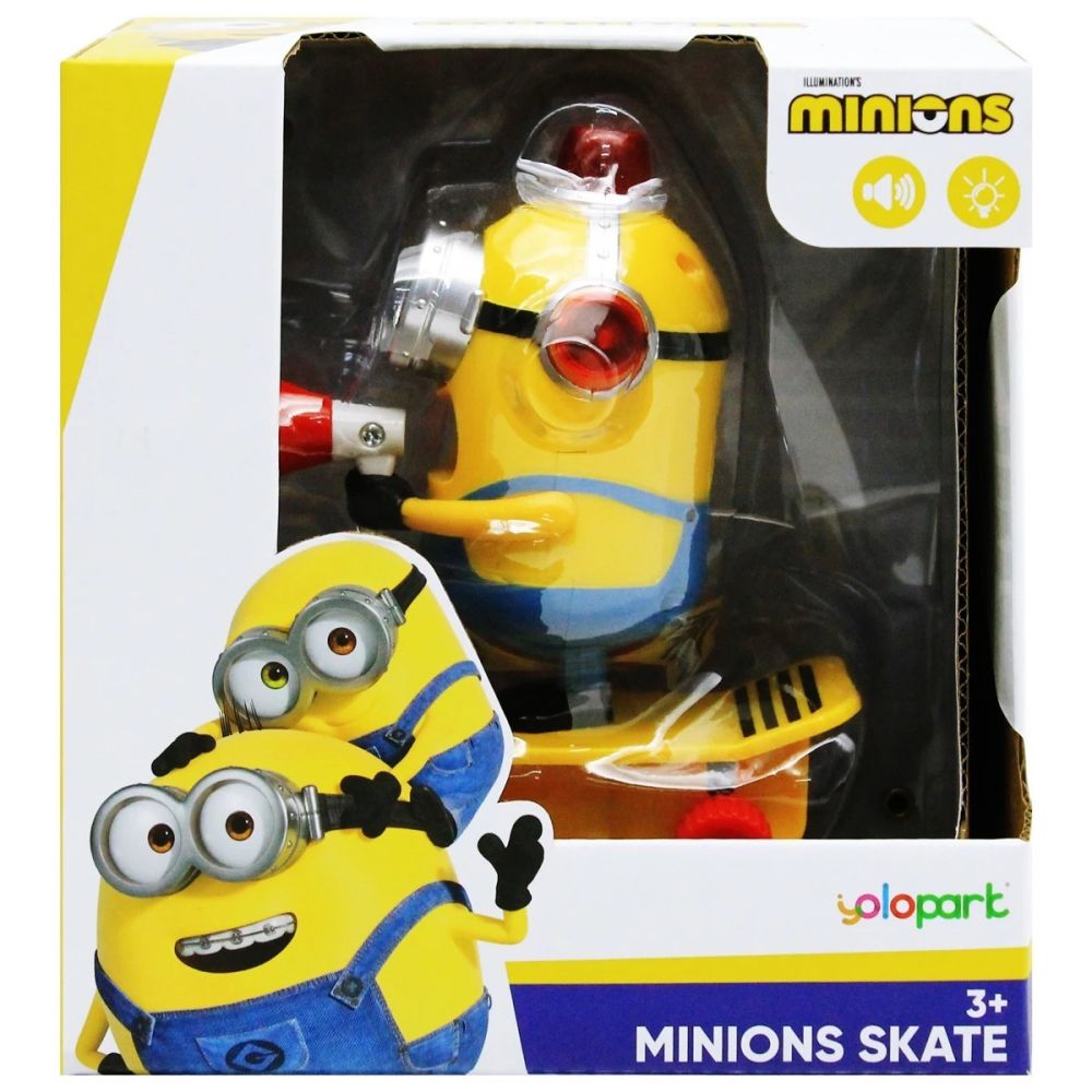 Figurina pe skate cu lumini si sunete, Minions