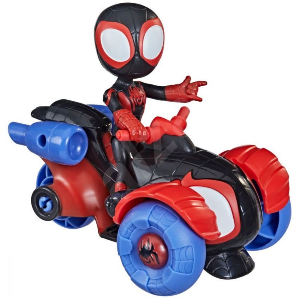 Figurina cu vehicul, Spidey and his Amazing Friends, Miles Morales