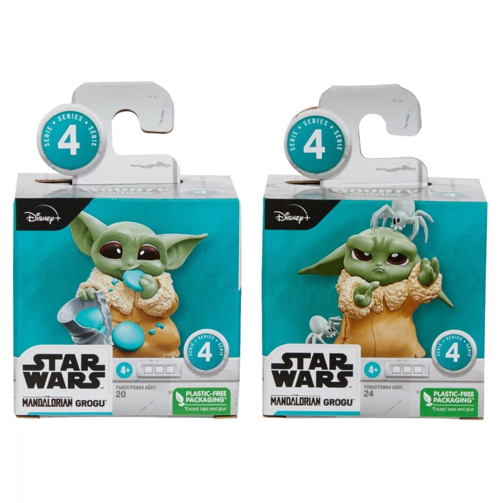 Set 2 figurine Baby Yoda, Star Wars, Mandalorian Grogu, Bounty Collection F5861 F5857