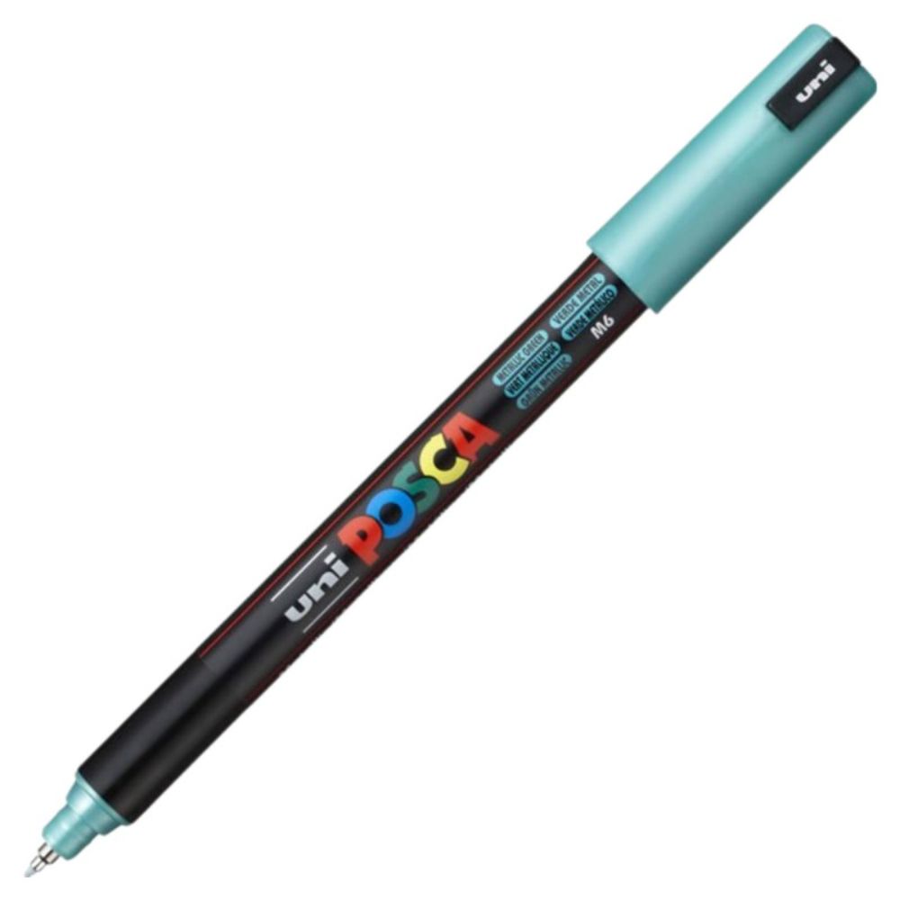 Set markere Posca, UNI PC-1MR, 0.7 MM, Varf Fin Metalic, 8 culori metalizate
