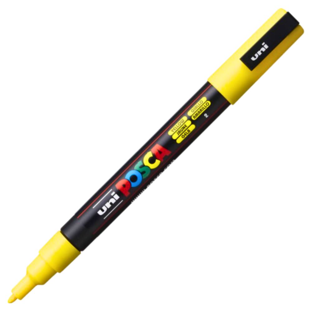 Set markere Posca, UNI PC-3M, 0.9-1.3 MM, 4 culori