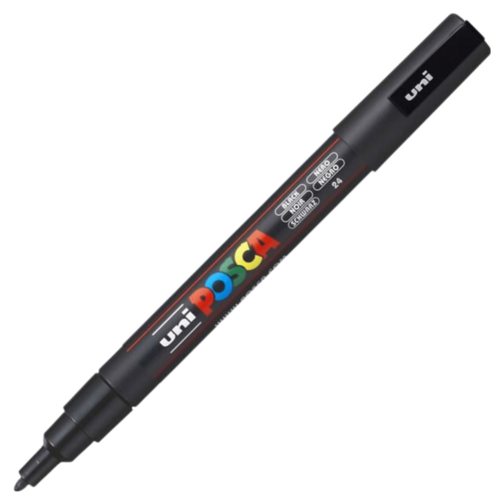 Set markere Posca, UNI PC-3M, 0.9-1.3 MM, 4 culori