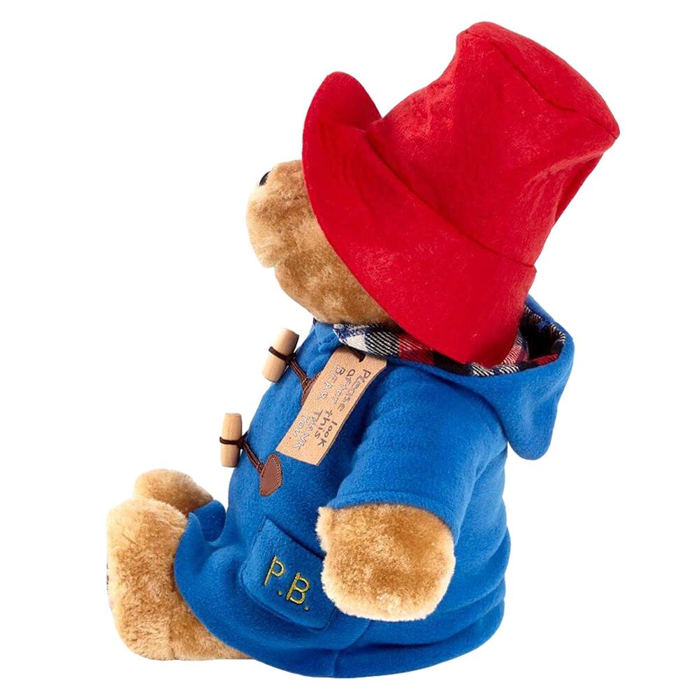Jucarie de plus, Rainbow Designs, Ursuletul Paddington cu haina albastra, asezat, 30 cm