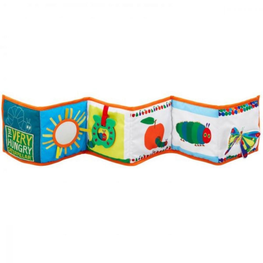 Jucarie textila Tiny Very Hungry Caterpillar, Rainbow Designs, cu doua fete