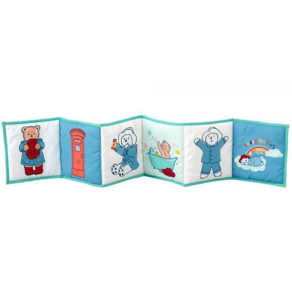 Jucarie Rainbow Design, Carte Paddington cu doua fete pentru dezvoltare senzoriala