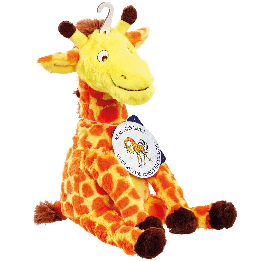 Jucarie de plus, Rainbow Designs, Gerald, Girafele nu stiu sa danseze, 25 cm