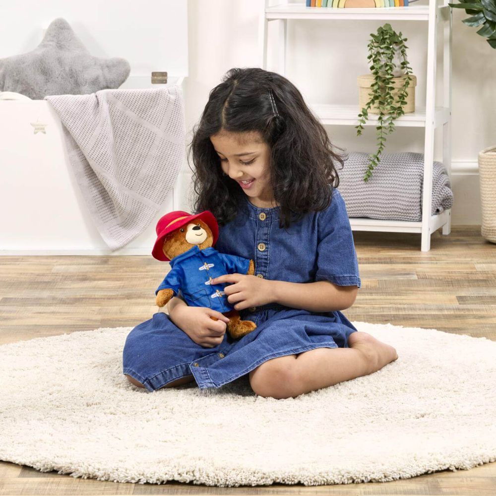 Jucarie de plus cu sunete, Rainbow Designs, Ursuletul Paddington in Peru, 22 cm