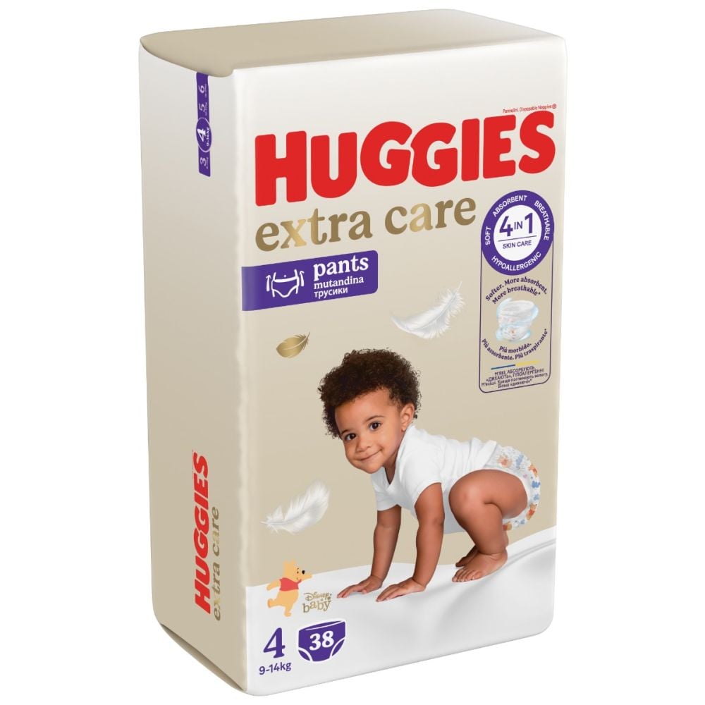 Scutece Chilotel Huggies, Extra Care Pants Mega, Marimea 4, 9-14 kg, 38 buc