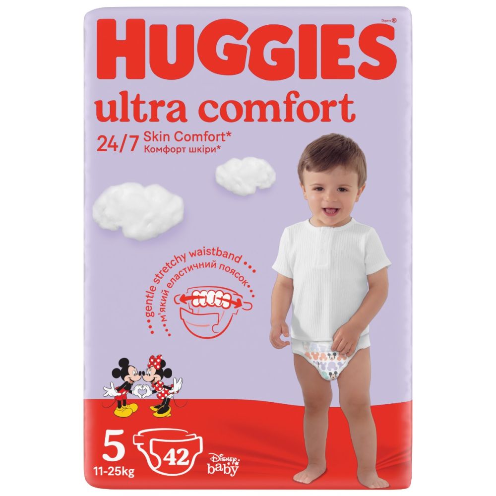 Scutece Huggies, Ultra Comfort Jumbo, Nr 5, 11-25 kg, 42 buc