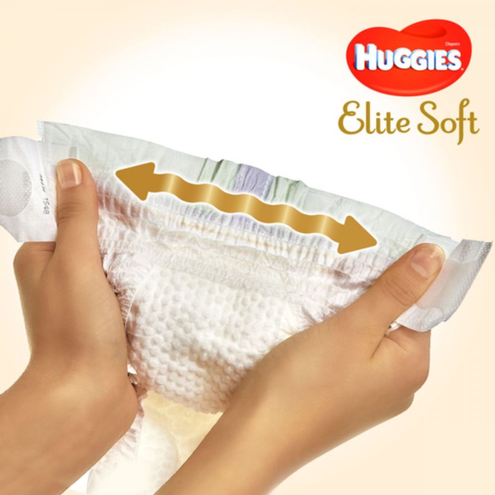 Scutece Huggies, Elite Soft Mega, Marimea 3, 5-9 kg, 72 buc