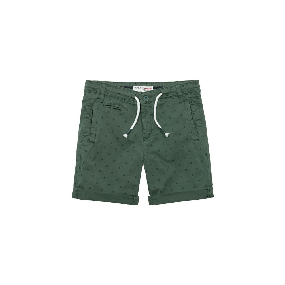 Pantaloni scurti cu talie elastica, Minoti, Verde