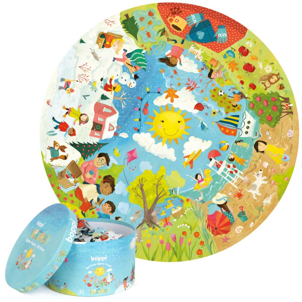 Puzzle rotund, Boppi, 150 piese, Anotimpuri