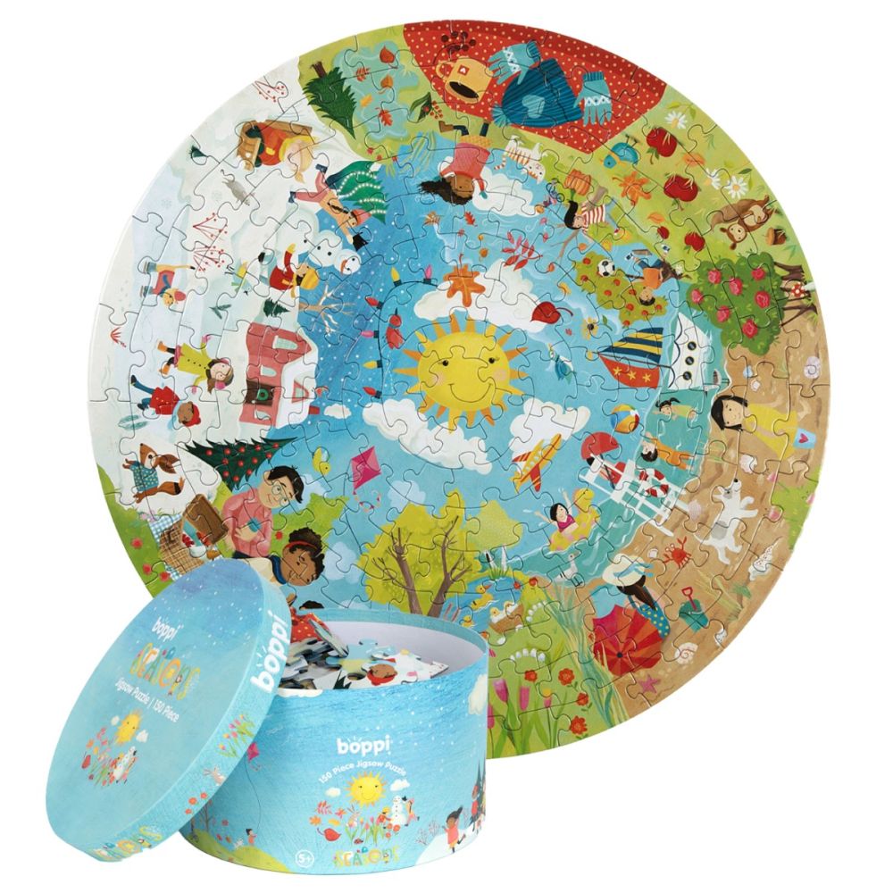 Puzzle rotund, Boppi, 150 piese, Anotimpuri