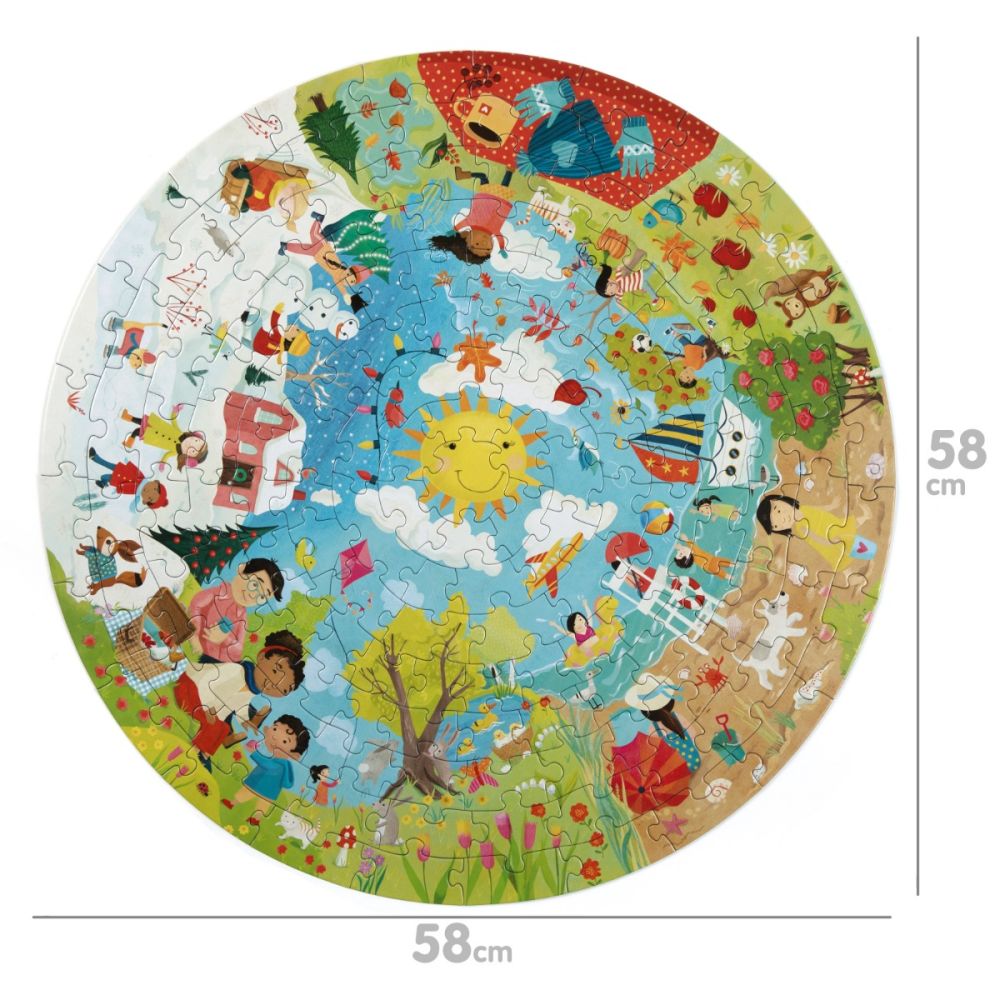 Puzzle rotund, Boppi, 150 piese, Anotimpuri