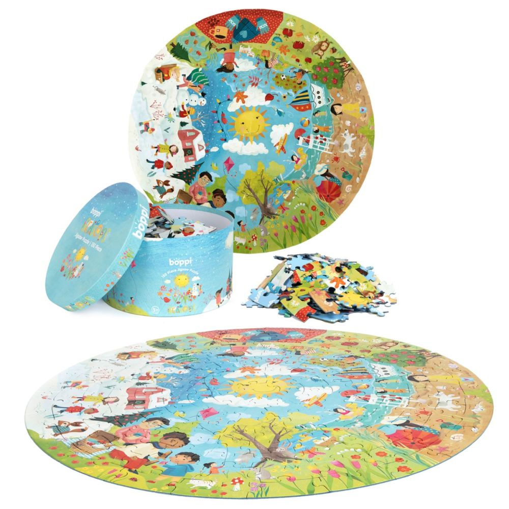 Puzzle rotund, Boppi, 150 piese, Anotimpuri