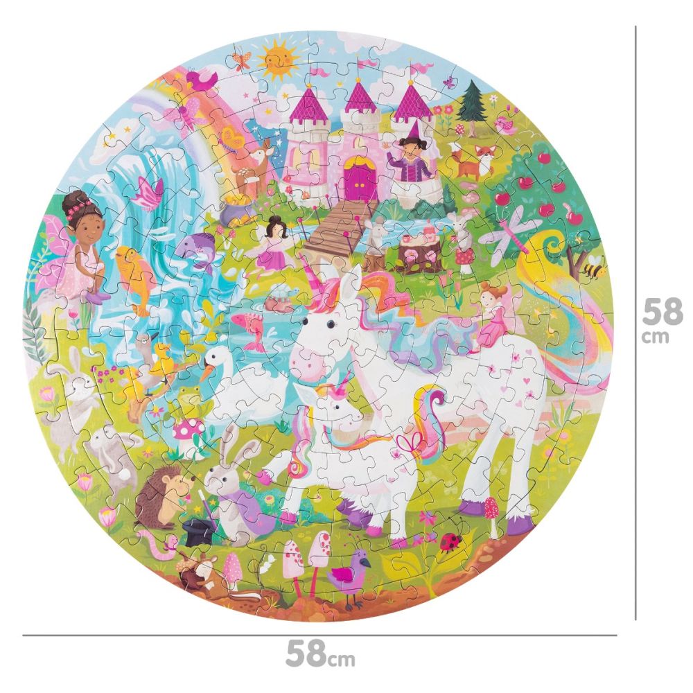 Puzzle rotund, Boppi, 150 piese, Unicorn