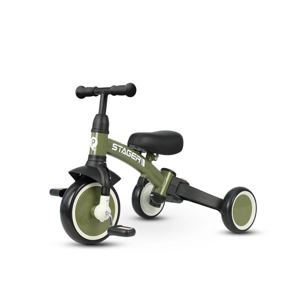 Tricicleta evolutiva pliabila, Qplay Stager, Verde