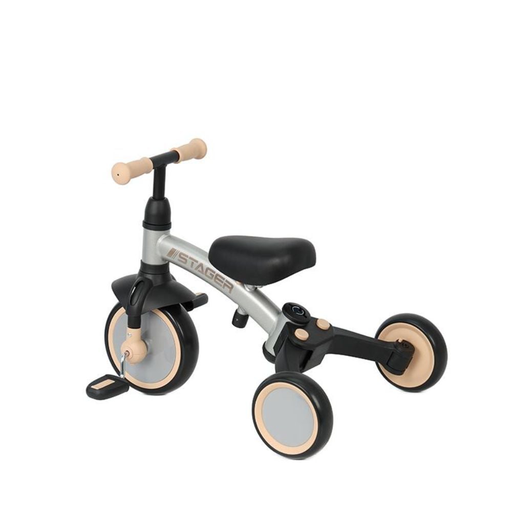 Tricicleta evolutiva pliabila, Qplay Stager, Argintiu