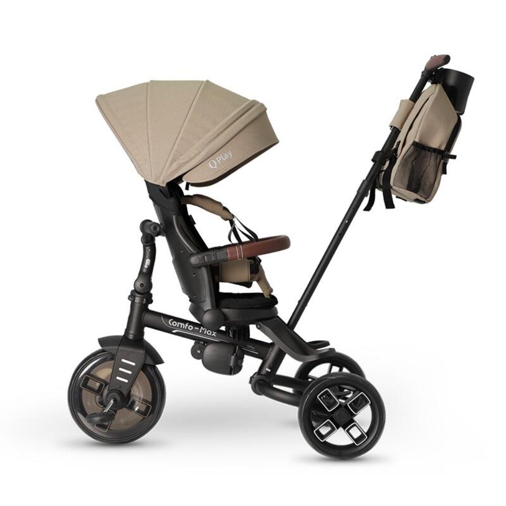 Tricicleta ultrapliabila, Qplay Comfo Max, Bej