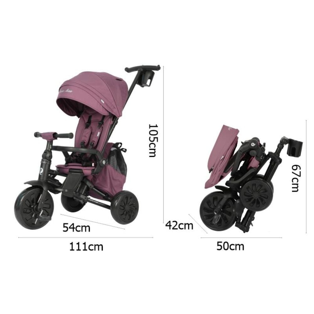 Tricicleta ultrapliabila, Qplay Nova Max, Violet