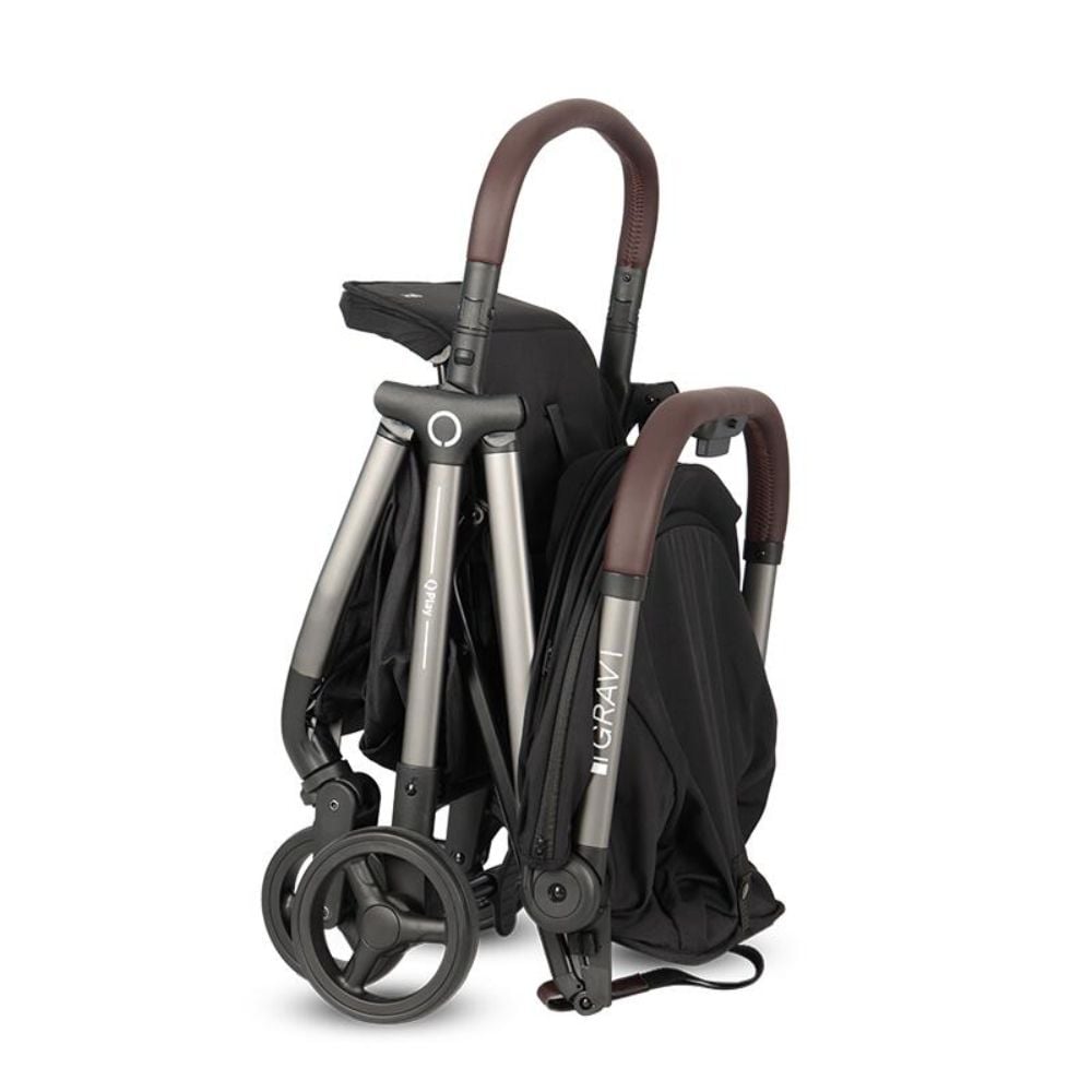Carucior sport, Qplay Grav, cu pliere automata, Negru
