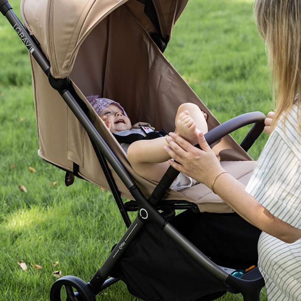 Carucior sport, Qplay Grav, cu pliere automata, Bej
