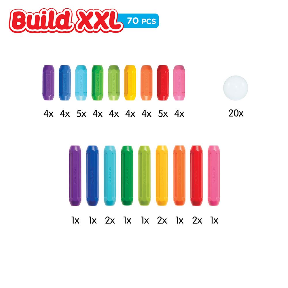 Joc magnetic, Smart Max, Constructii XXL, 70 piese