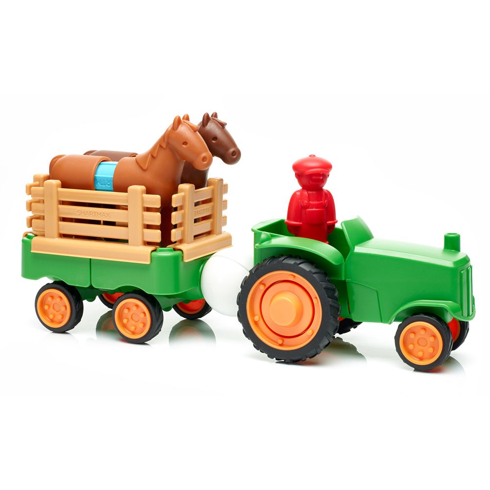 Joc magnetic, Smart Max, Primul meu tractor, 22 piese