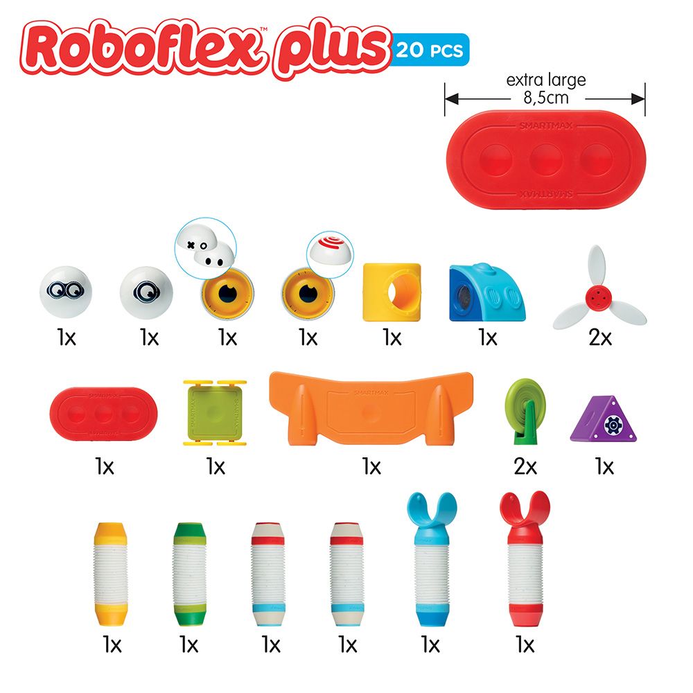 Joc magnetic, Smart Max, Roboti flexibili, 20 piese