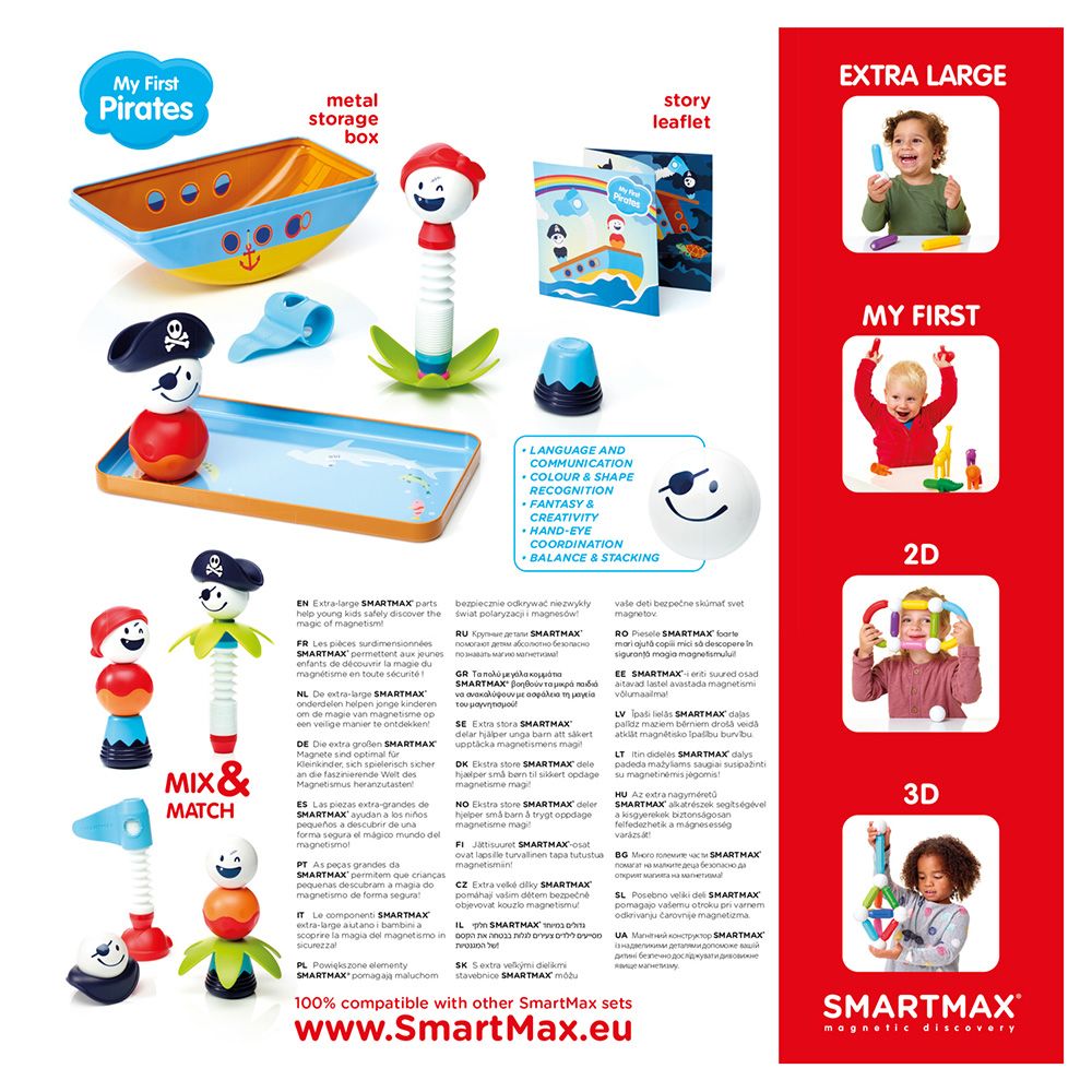 Joc magnetic, Smart Max, Primii mei pirati, 10 piese