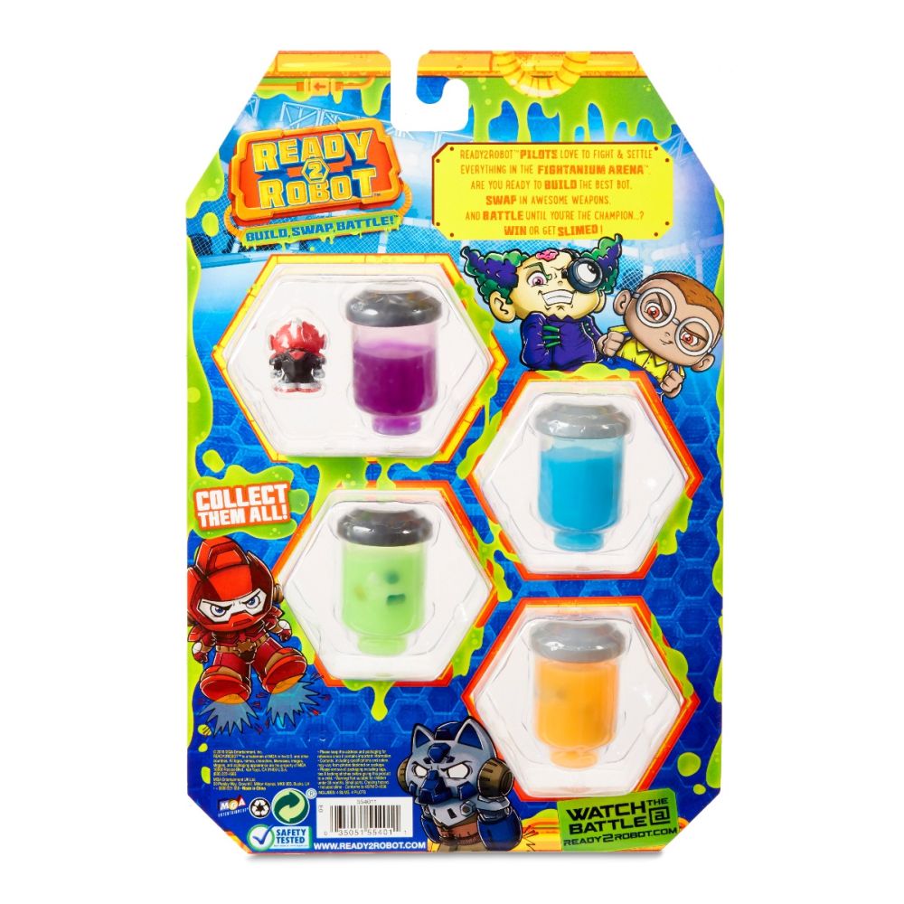 Set figurina si slime Ready2Robot - Pilot Style 2, Seria 1 (554011E5C)