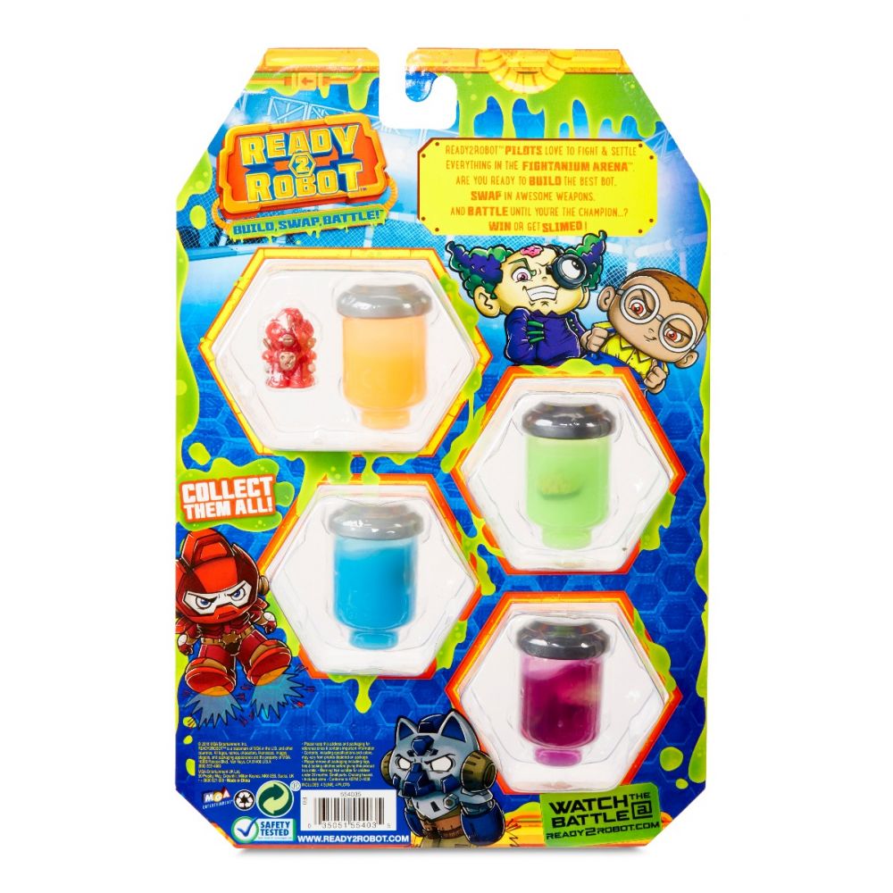 Set figurina si slime Ready2Robot - Pilot Style 4, Seria 1 (554035E5C)