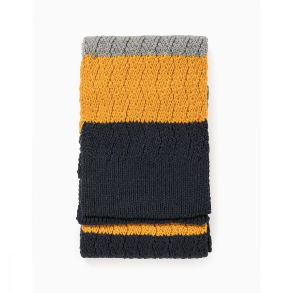 Fular tricotat, Zippy, galben