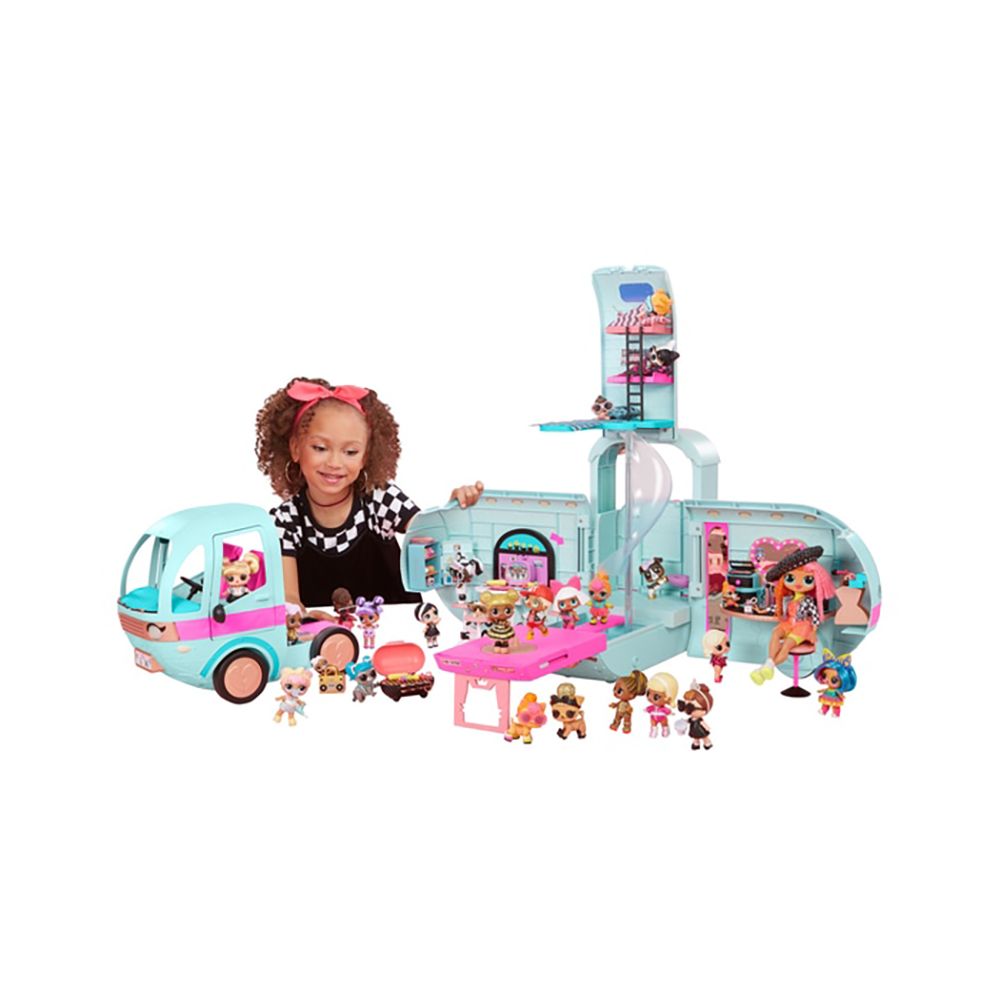LOL Surprise Glamper 2 in 1, Set de joca cu 55 de surprize