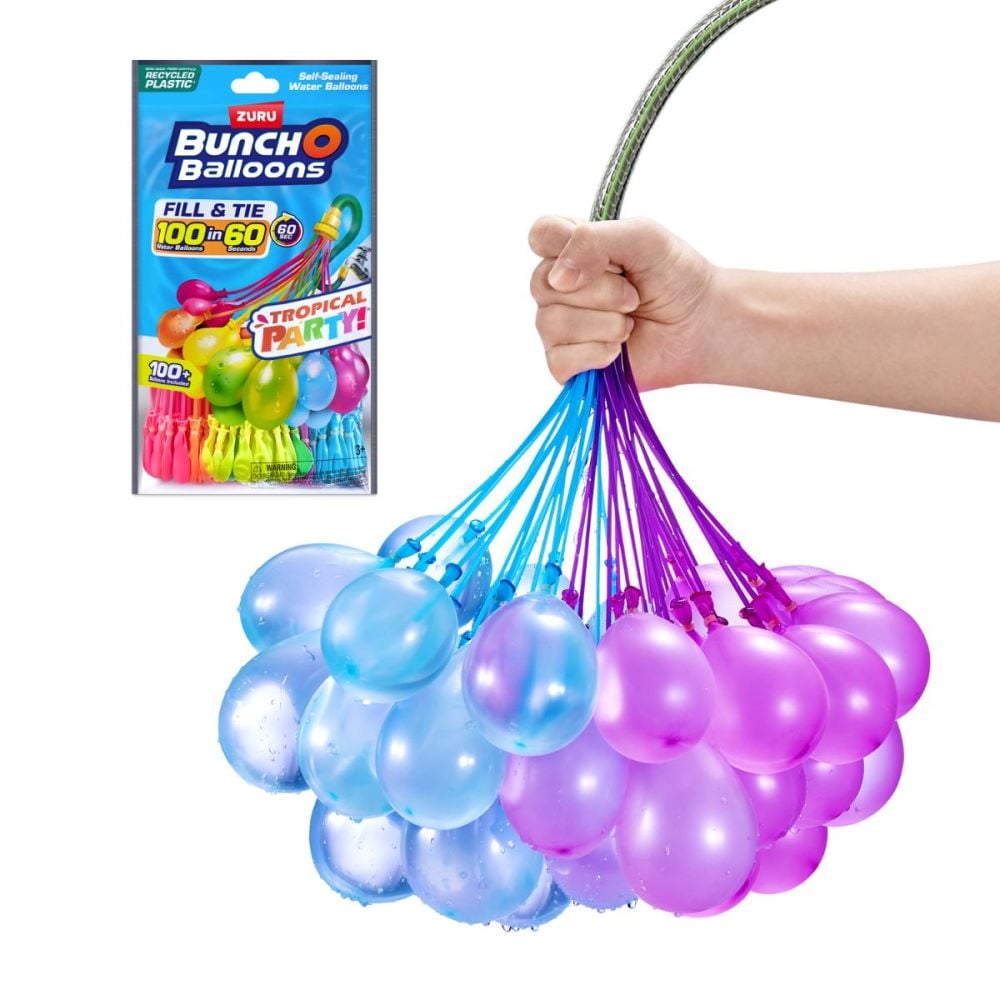 Set 100 baloane cu apa, Bunch O Balloons, Tropical Party