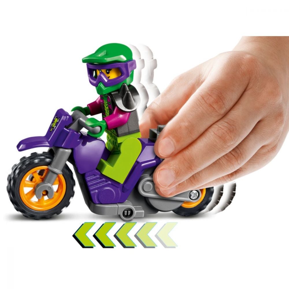 LEGO® City  - Motocicleta de cascadorie pentru wheelie (60296)