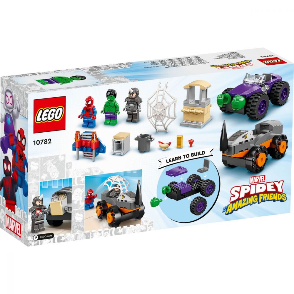 LEGO® Spidey - Confruntarea Dintre Hulk si Masina Rinocer (10782)