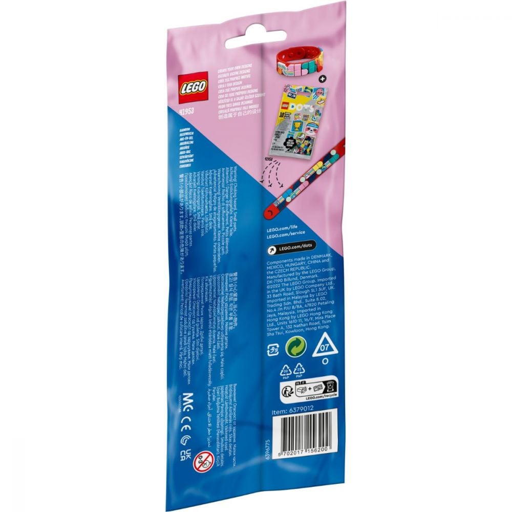 LEGO® Dots - Bratara curcubeu cu talismane (41953)