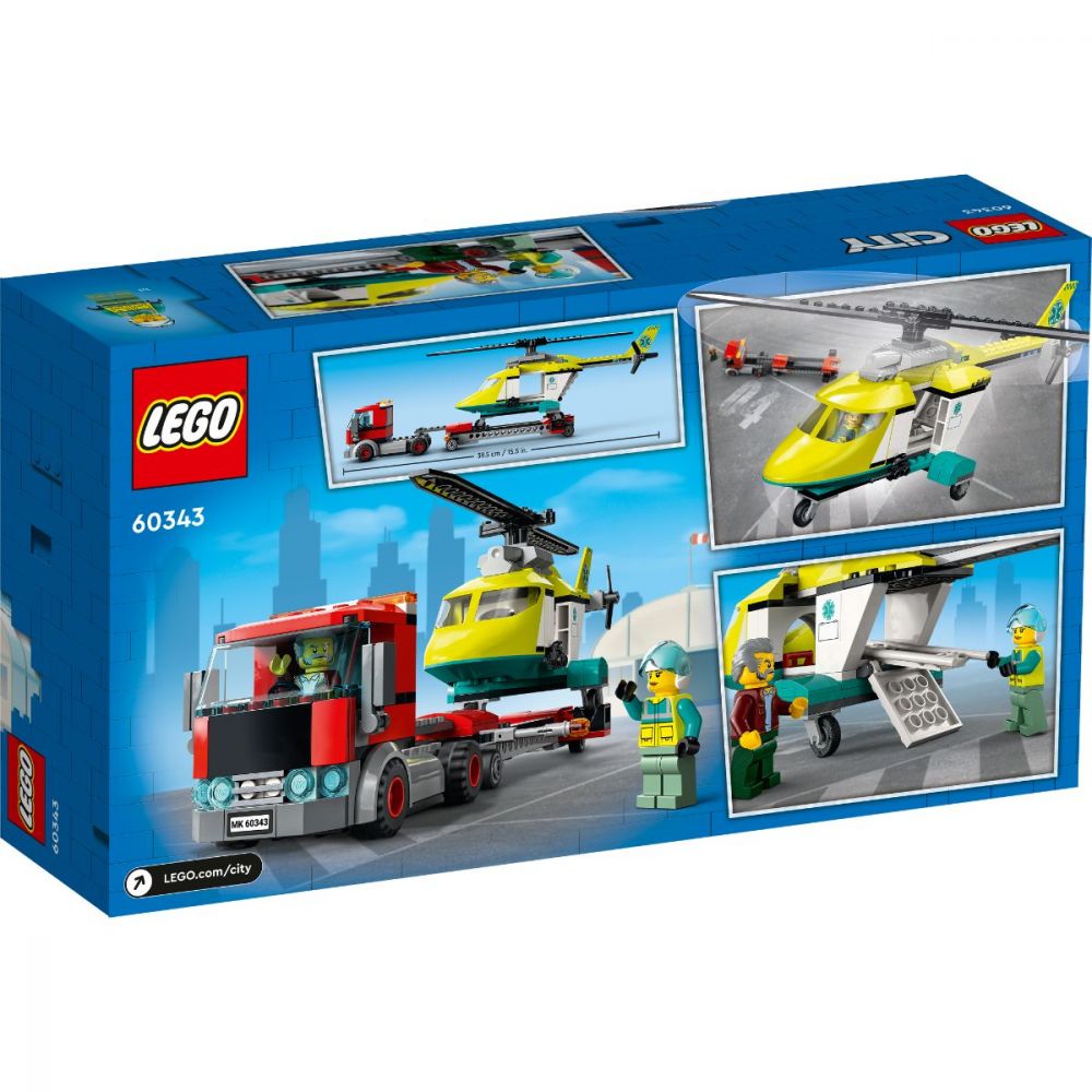 LEGO® City - Transportul elicopterului de salvare (60343)