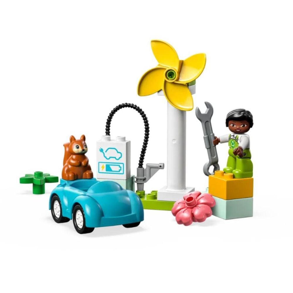 LEGO® DUPLO® Town - Turbina eoliana si masina electrica (10985)