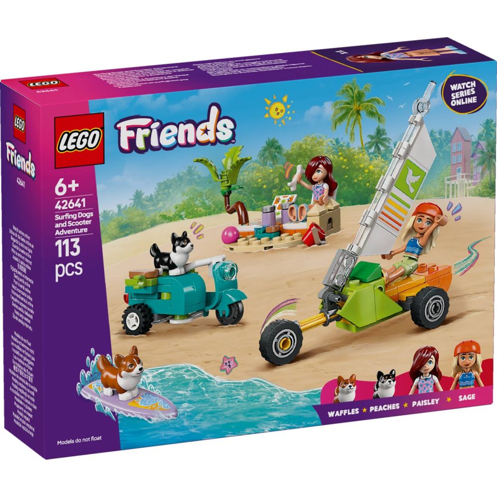 LEGO® Friends - Aventuri cu catei la surfing si pe scuter (42641)