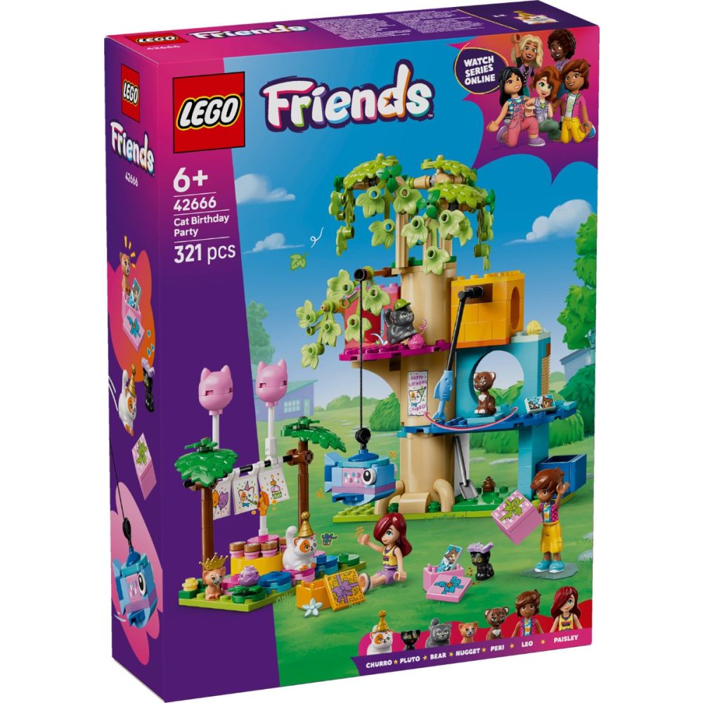 LEGO® Friends - Petrecere de ziua de nastere a pisicii si casuta