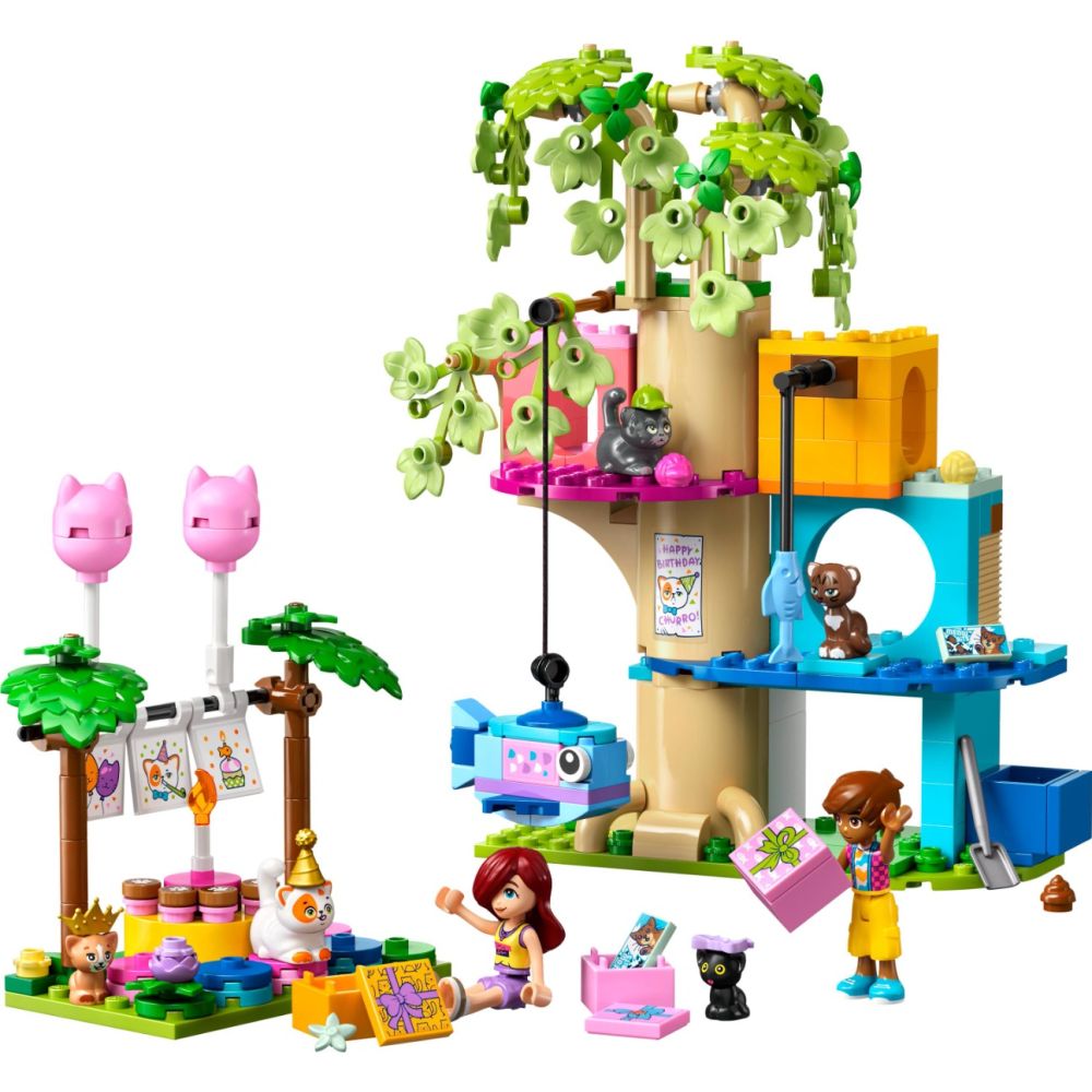 LEGO® Friends - Petrecere de ziua de nastere a pisicii si casuta din copac (42666)