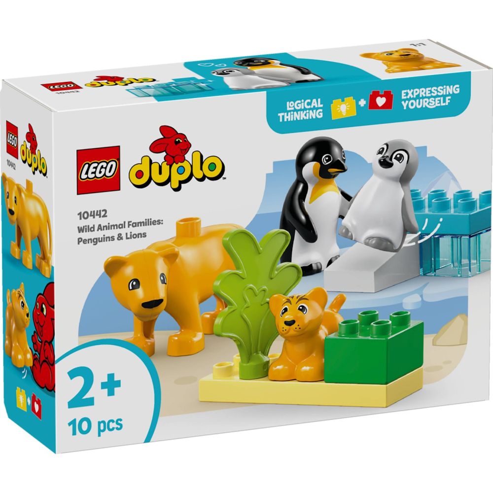 LEGO® DUPLO® - Familii de animale salbatice: Pinguini si lei (10442)