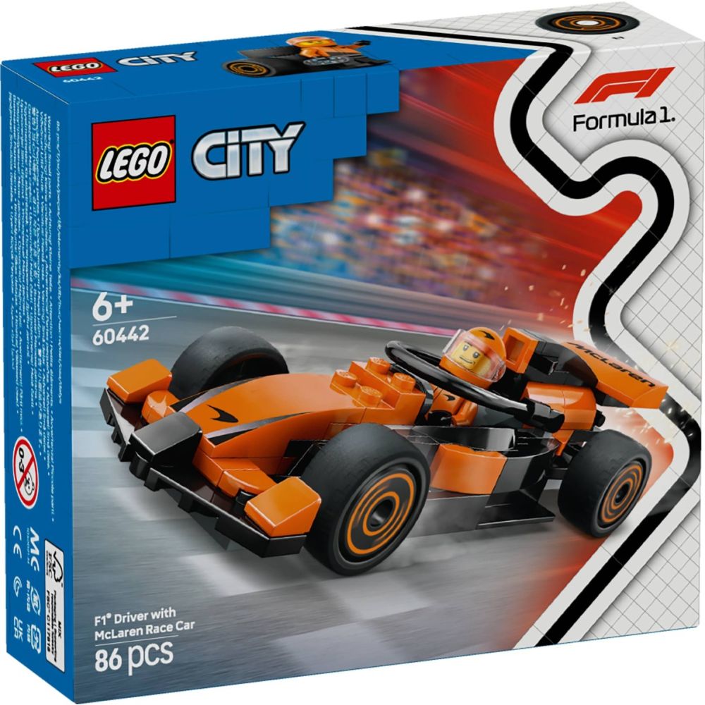 LEGO® City - Pilot F1 cu masina de curse McLaren (60442) | Noriel