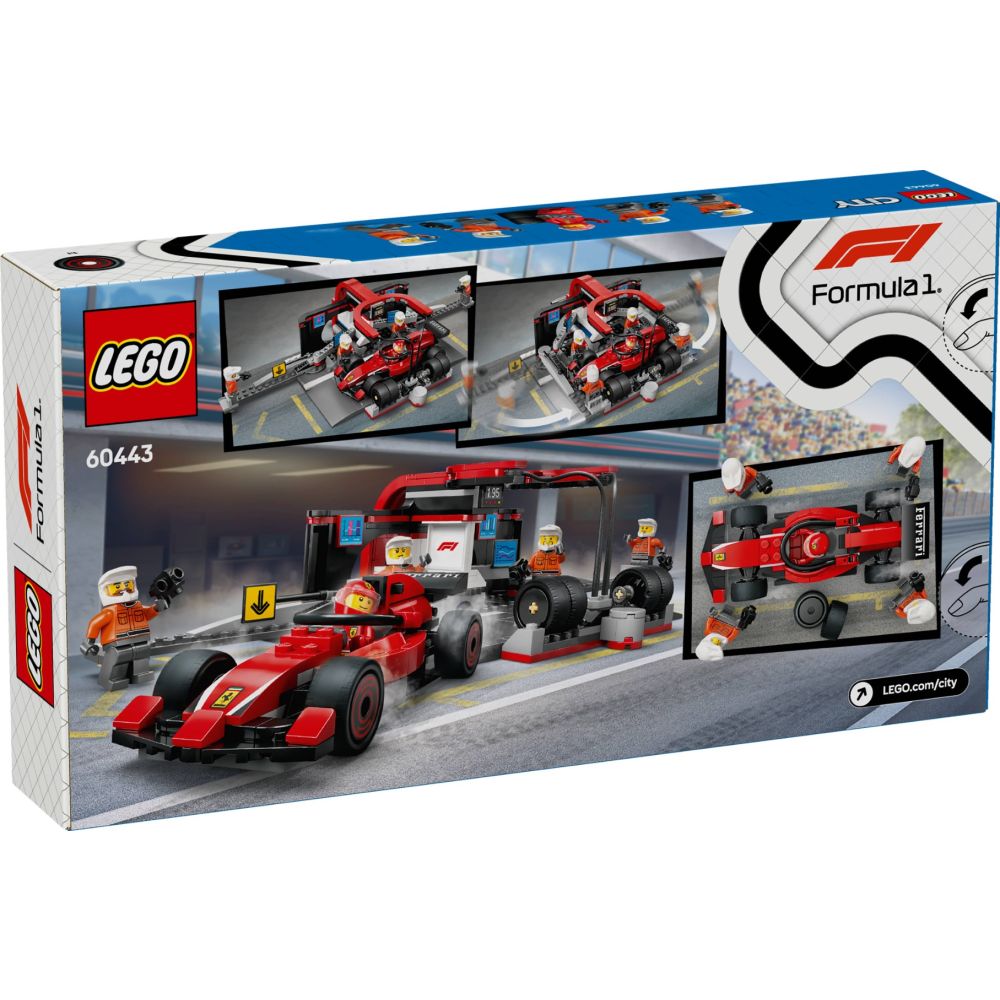 LEGO® City - Boxa si mecanici F1 cu masina Ferrari (60443) | Noriel