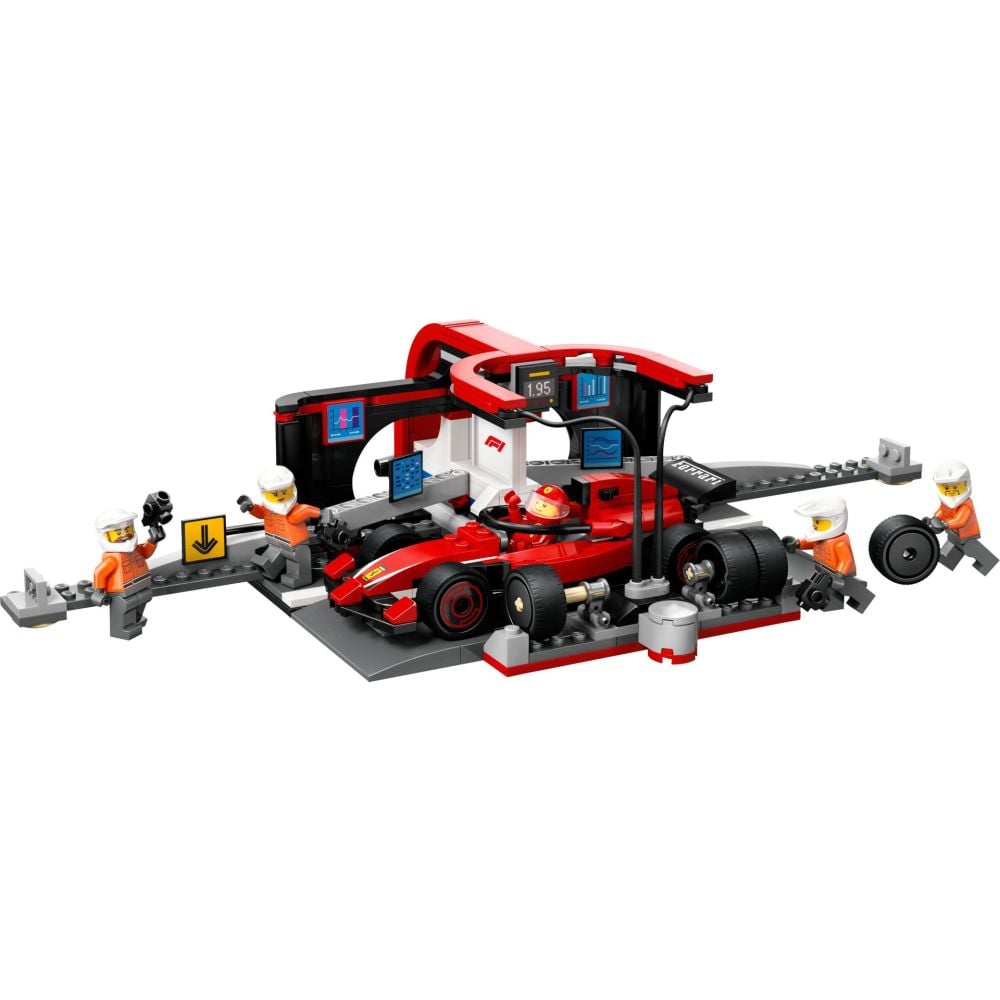 LEGO® City - Boxa si mecanici F1 cu masina Ferrari (60443) | Noriel
