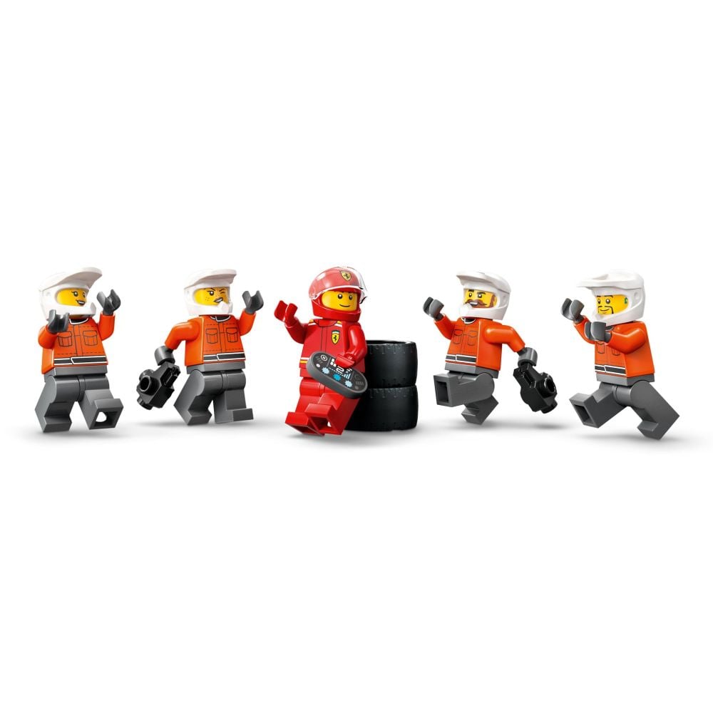 LEGO® City - Boxa si mecanici F1 cu masina Ferrari (60443) | Noriel
